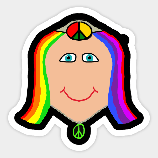 Hippy Smile Sticker by Mark Ewbie